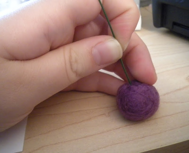 Faux Billy Ball Felted Flowers My Girlish Whims