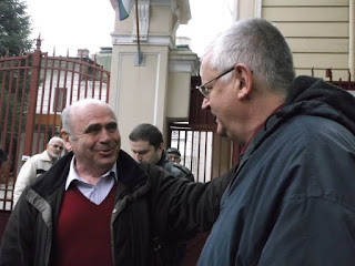 Alexandru Herlea la protestele din fata sediului PNTCD Bucuresti