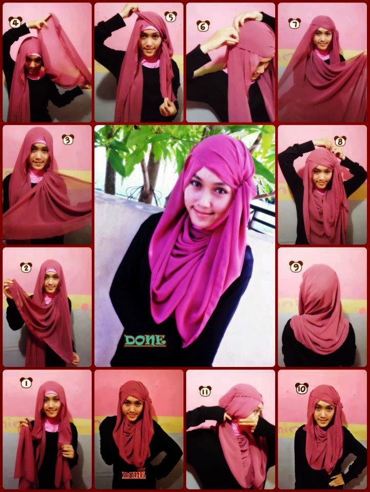 Model Gaya Hijab Paris Segi Empat Trendy Terbaru 2014 Model Gaya Hijab Paris Segi Empat Trendy Terbaru 2014