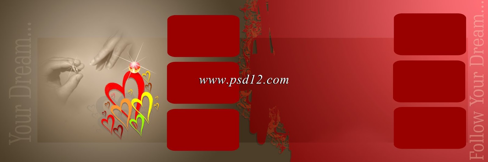 Wedding Al Cover Background Design 12x36 Page Wedding Al Cover Background Design