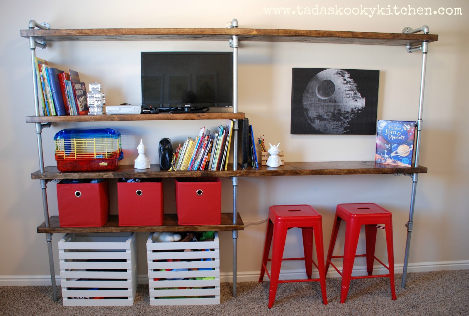 Tada's Kooky Kitchen Industrial Shelves