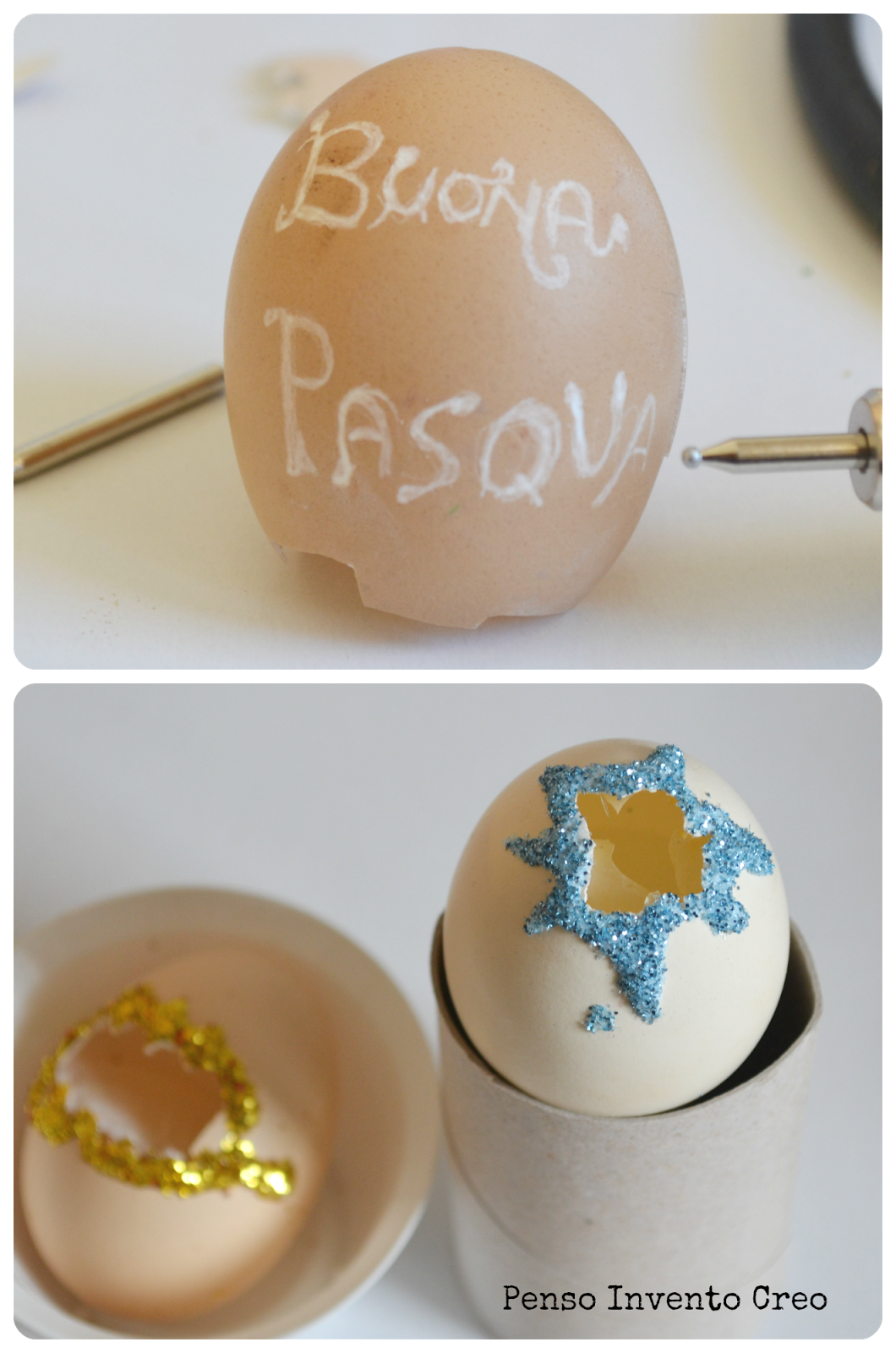 Uova di Pasqua decorate con Pulcini Timidi - Penso Invento Creo