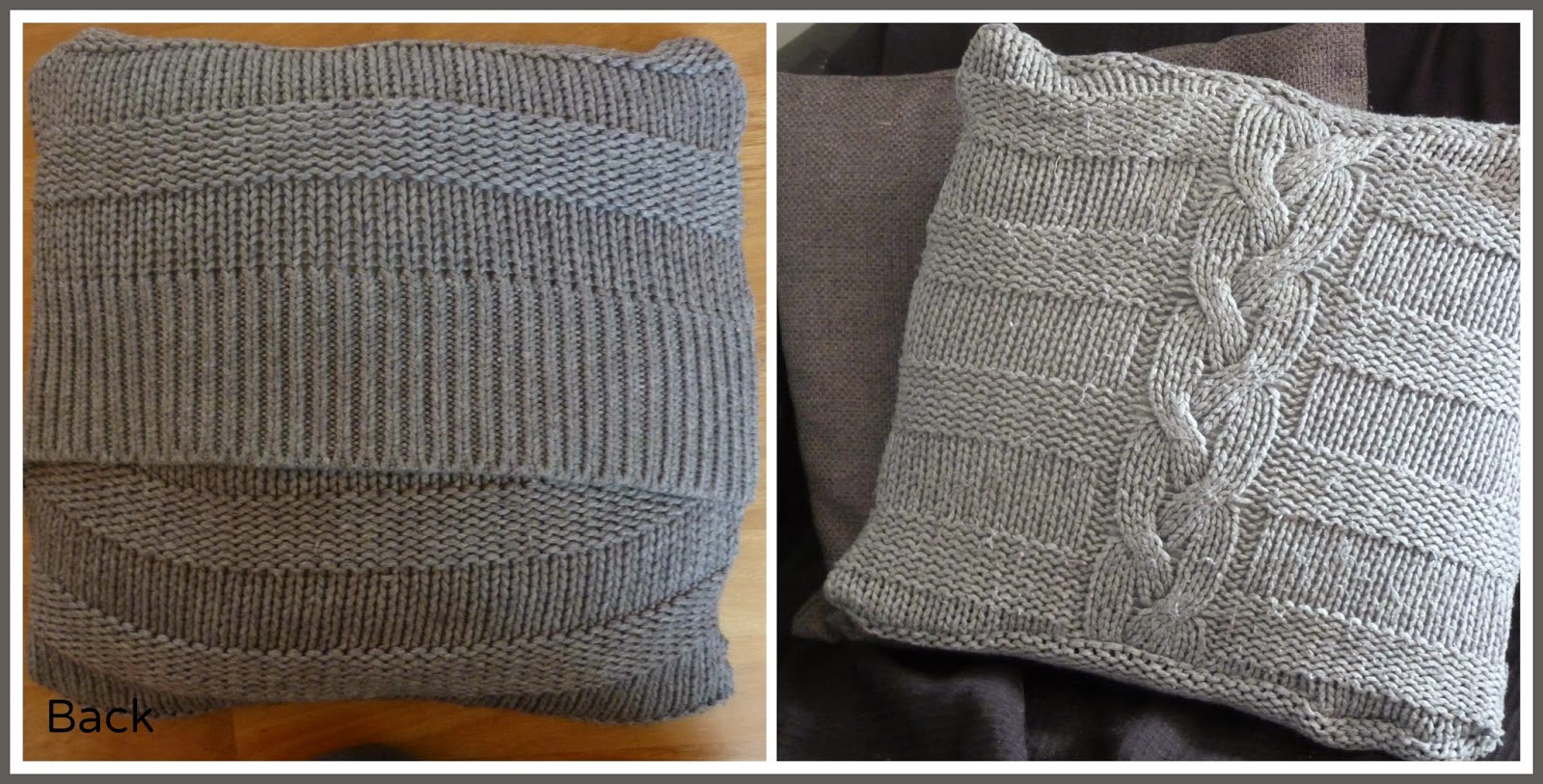 at number 18 How to make a cushion cover from a old jumper