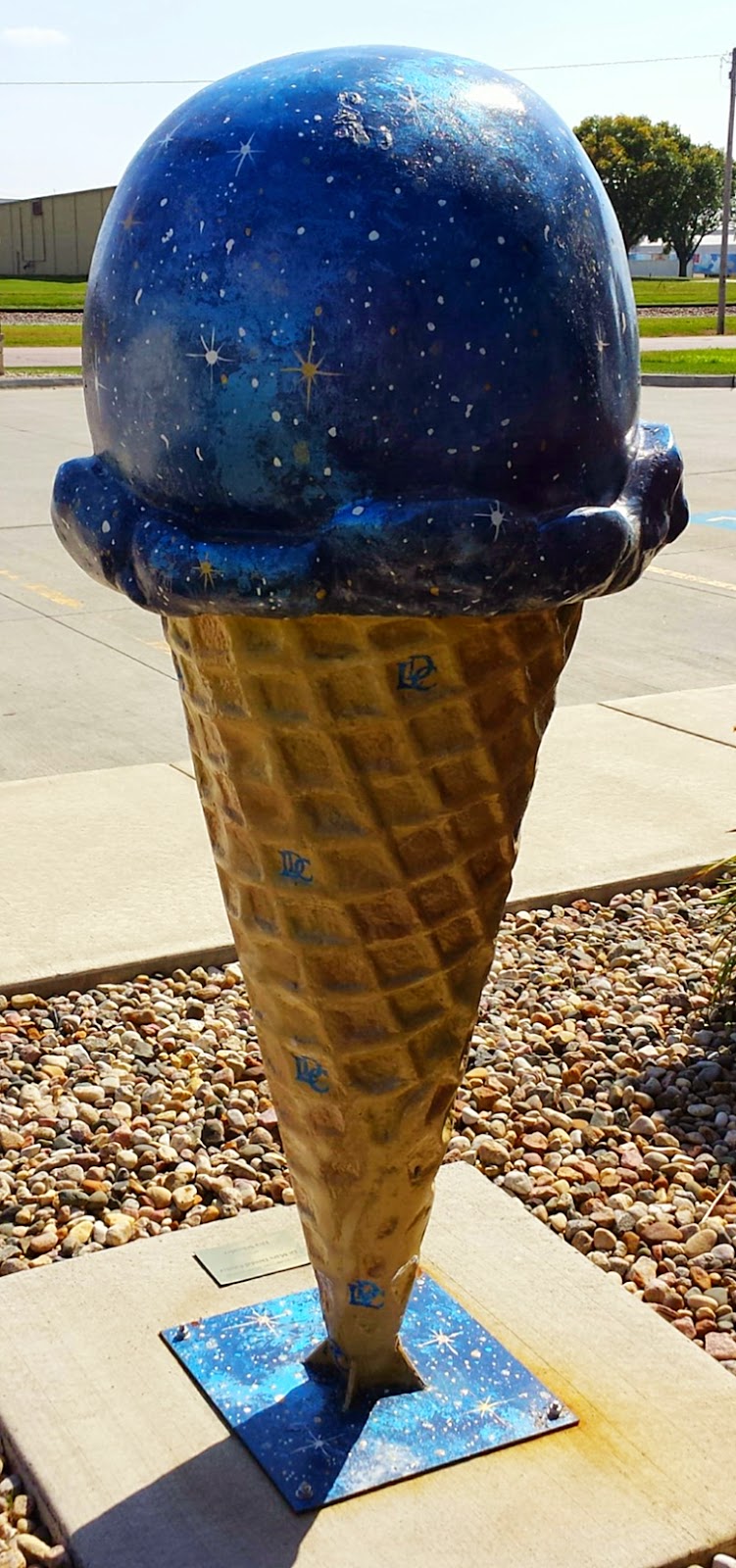 History and Culture by Bicycle Le Mars Ice Cream Cone Sculptures Le