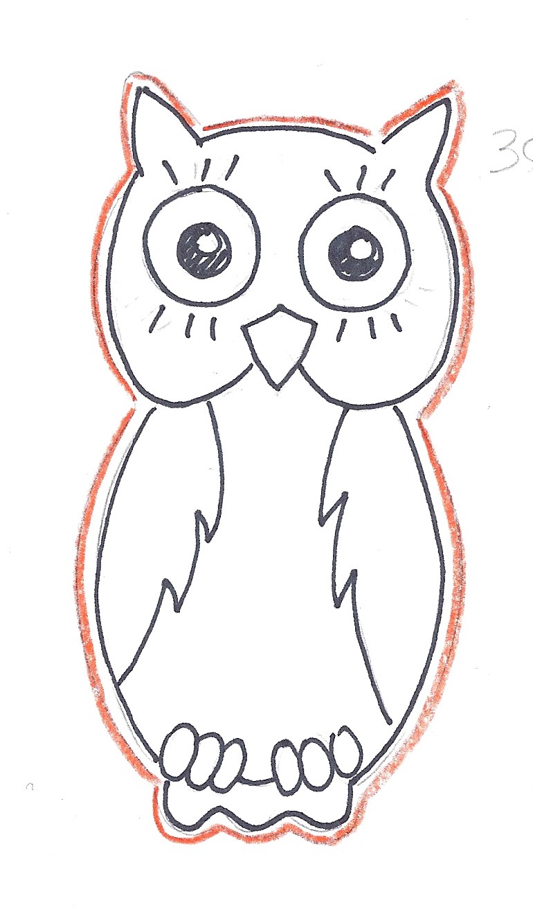 owl outline template