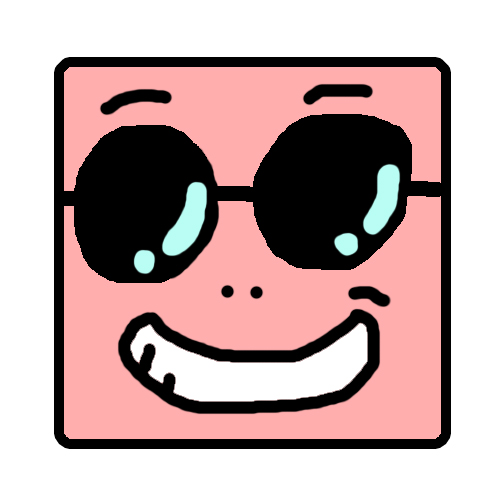 Cartoon party Square face