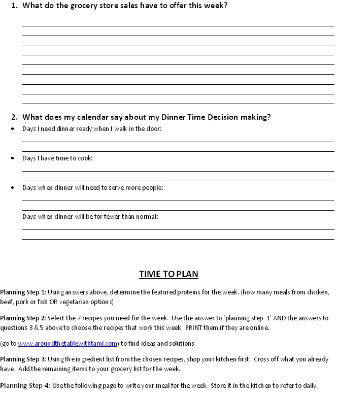 meal planning calendar online
