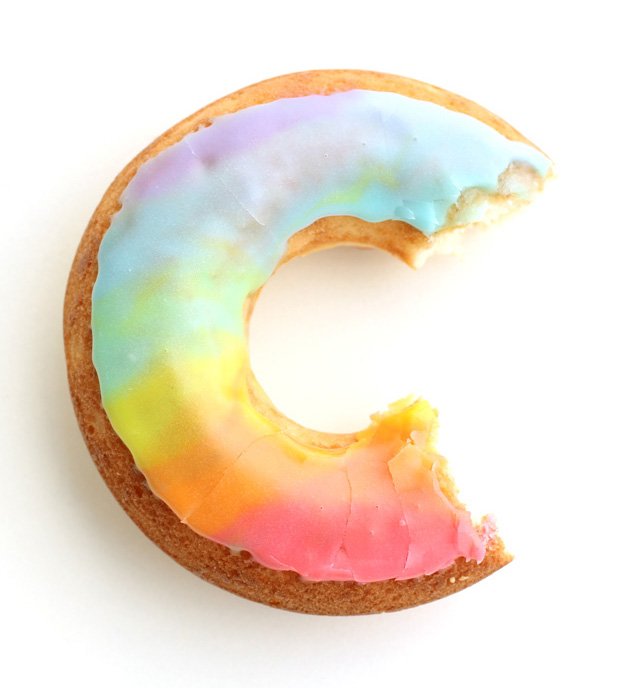 I love Kawaii TieDye Rainbow Donuts Baked &amp; Glazed