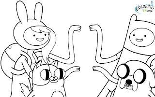 new printable adventure time coloring pages for kids