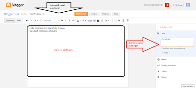 cara memposting artikel di blogger cara memposting artikel di blogger