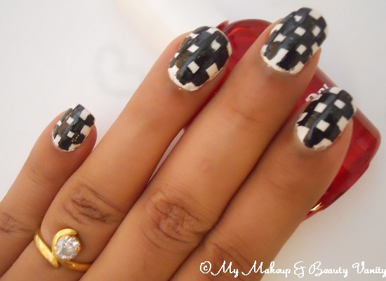 makeup and beauty vanity checkered