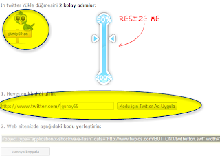 Twitter Buton kodunu alın Twitter Buton kodu