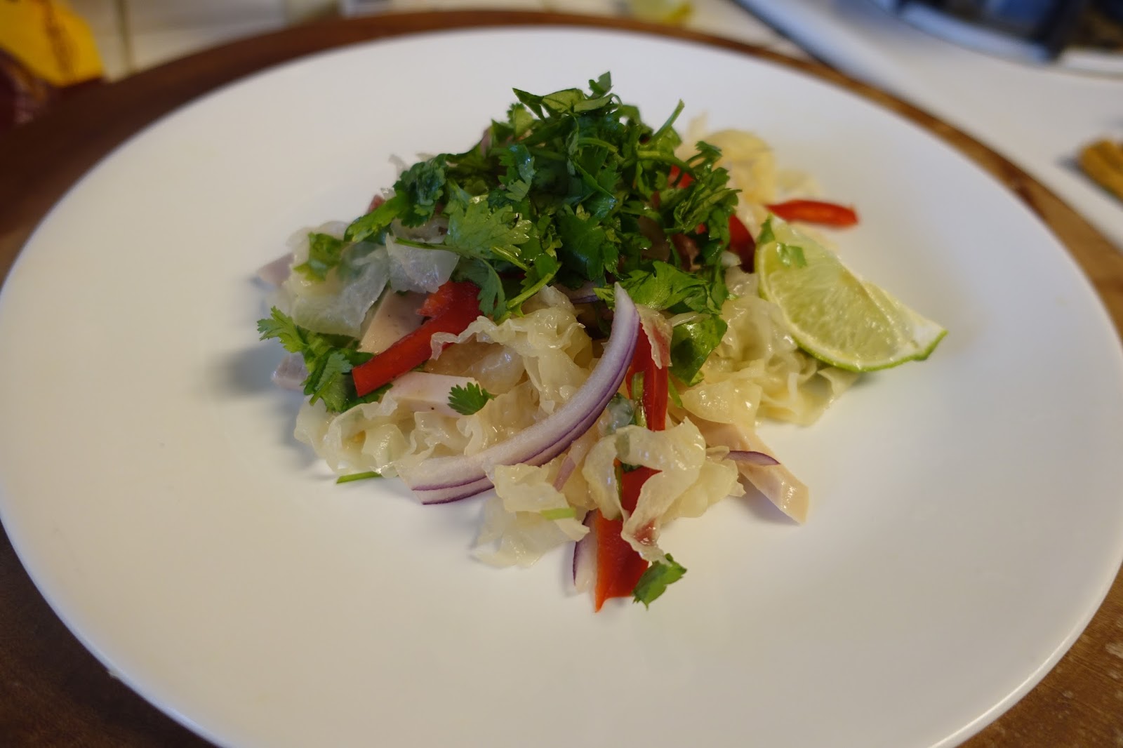 White Fungus (Mushroom) Salad with Nem Chua Kathy Nom Nom