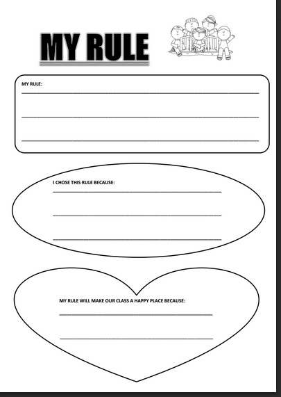 Not Another Primary School Teacher Blog: MY RULE WORKSHEET FREEBIE!!