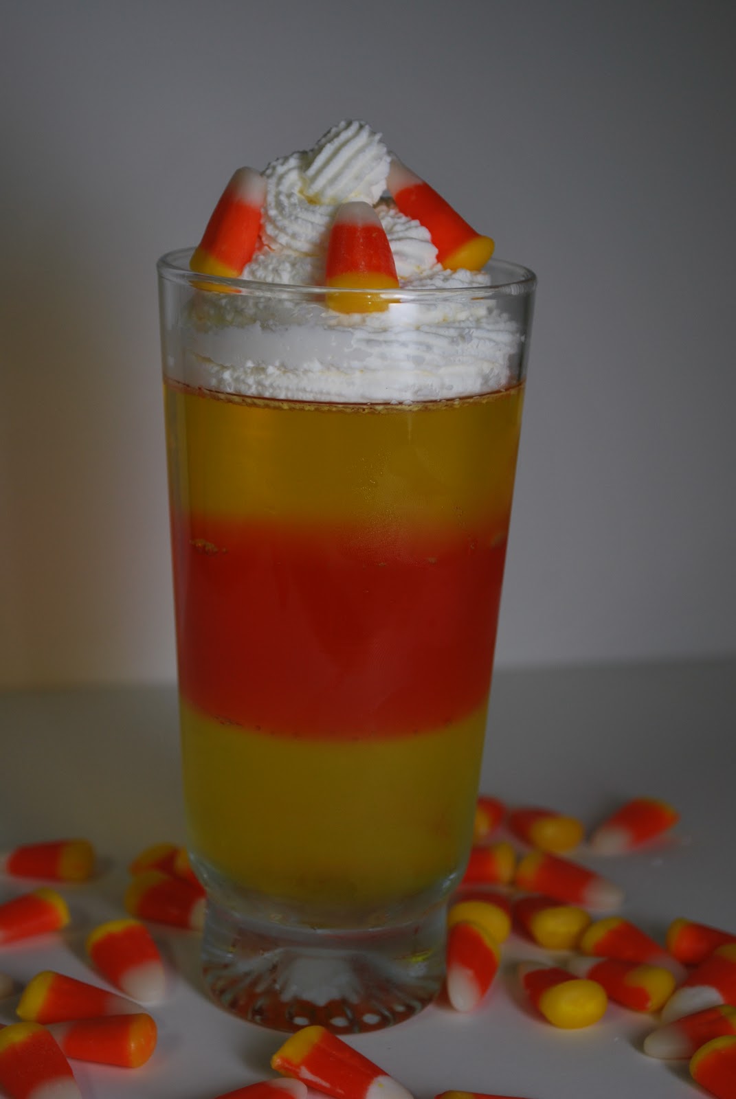 A Dessert a Week Candy Corn Gelatin with Grand Marnier