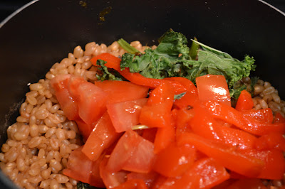 Kale and Roasted Pepper Wheat Berry Salad