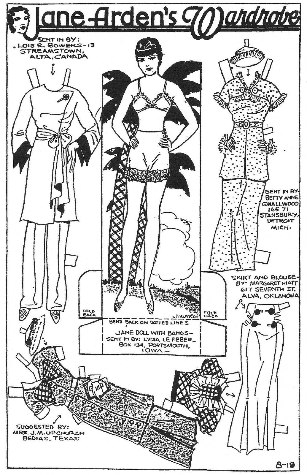 Details about   Jane Arden Sunday with Large Uncut Paper Doll from 6/23/1940 Full Size Page! 