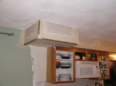 Small Kitchen Renovation Soffit Above The Kitchen Cabinets