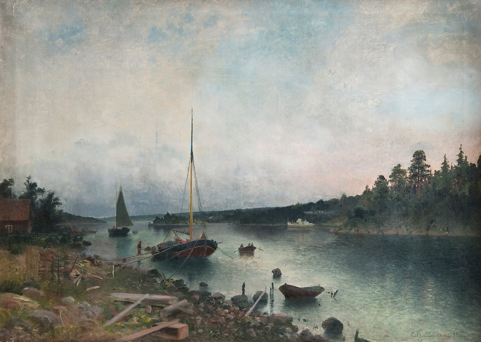 Romantic Landscape painter.Carl Hallström
