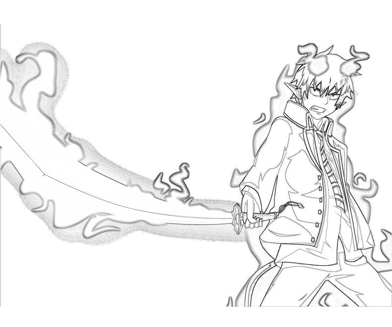Rin Okumura Rin Okumura Fight Coloring Pages rin-okumura-rin-okumura-fight-coloring-pages