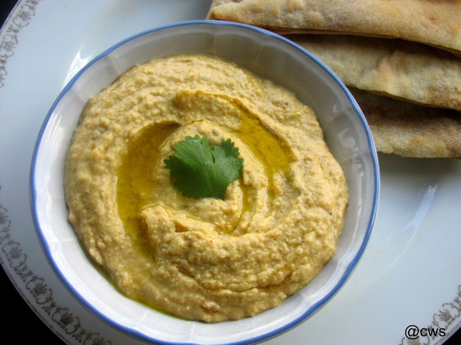 Hummus and Pita Bread Cooking With Sapana