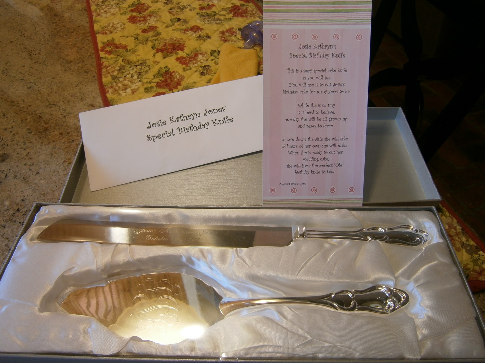 Joyful Jones Journey Attached at the Heart Special Birthday Knife