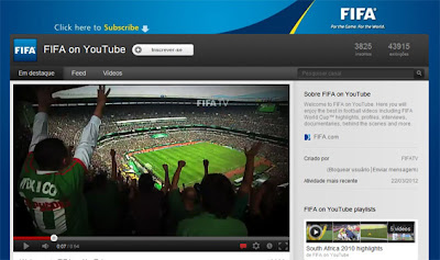 FIFA lança canal oficial no Youtube alt=