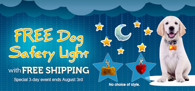 Free Dog Safety Light on 08/01 - 08/03 at 8:30PM EST (first 100)