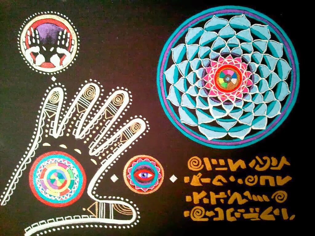 Shifting into Purer Consciousness Galactic Light Language Art Work by