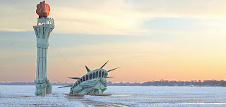 The Statute of Liberty, in Lake Mendota, Madison, Wisconsin