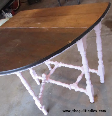 Sewing Room Table ReFinished with Paint