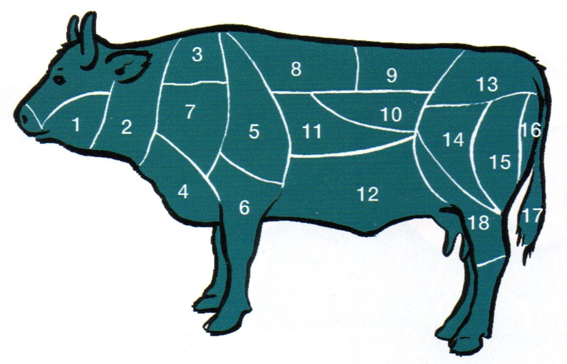 Entre hornos y cazuelas De la vaca (tipos, partes y usos)