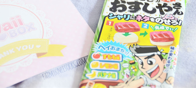 October 2015 Kawaii Box Review + Giveaway Here's a closer look at the 11 cute Japanese stationery, beauty, plush, and canddy items from the October 2015 Kawaii Box, including a Flan pencil pouch, DIY Meiji candy, nail art stickers, decoden stickers, animal stickers, printed envelopes, a lollipop pen, a blue lollipop, a monster pouch, a neko emoji pouch, and more!