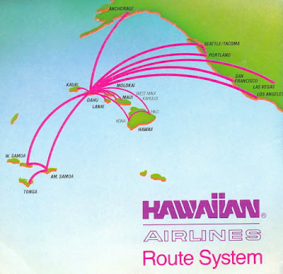 Hawaiian Airlines Route Map 2021 The Timetablist: Hawaiian Airlines Route Map, 1987