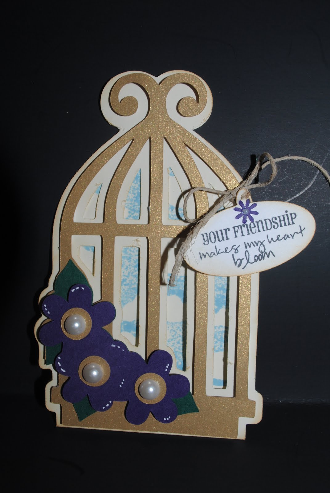 cricutology Bird cage shape cardBloom Cricut lite cartridge