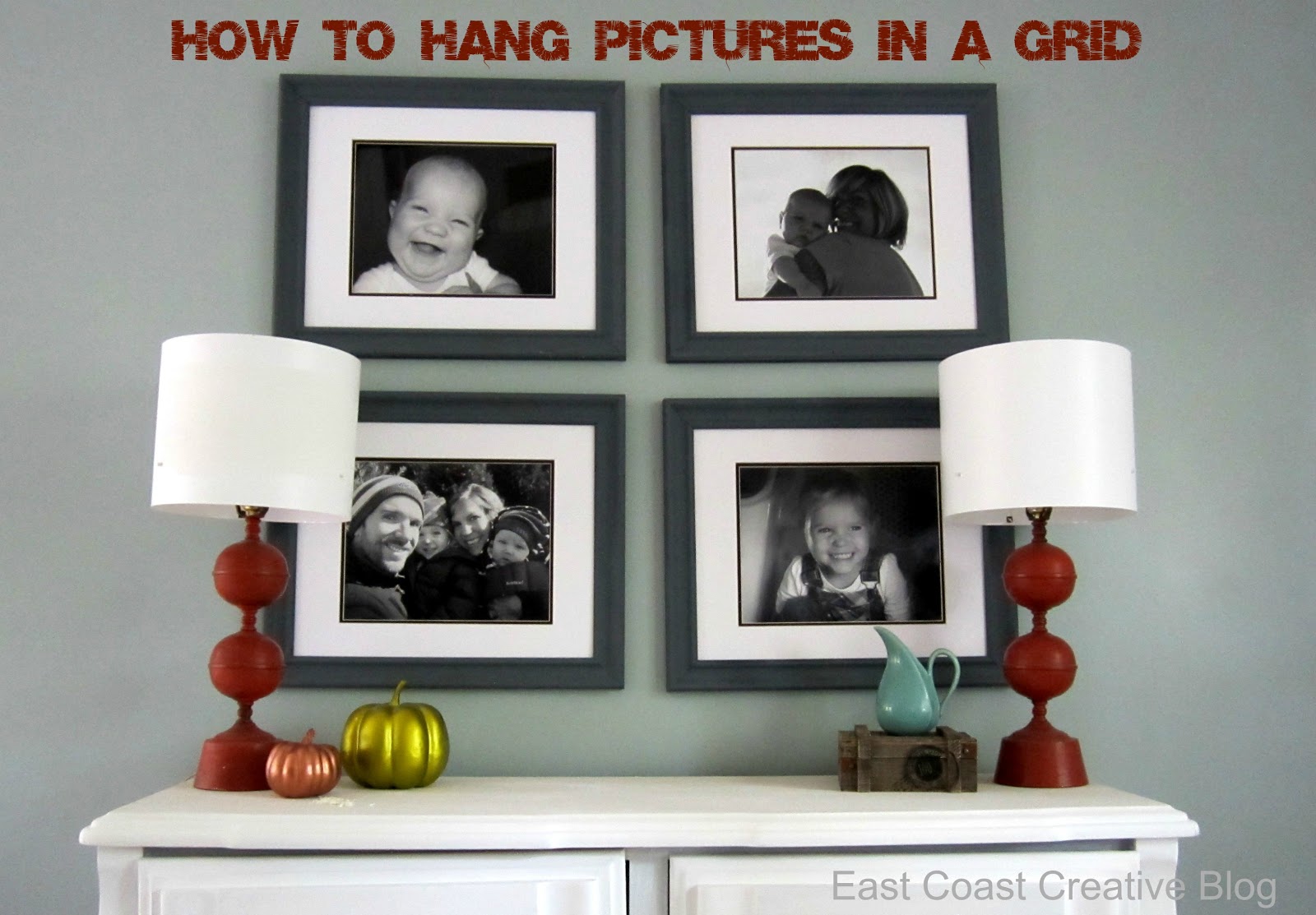 How To Hang Pictures in a Grid {Tutorial}