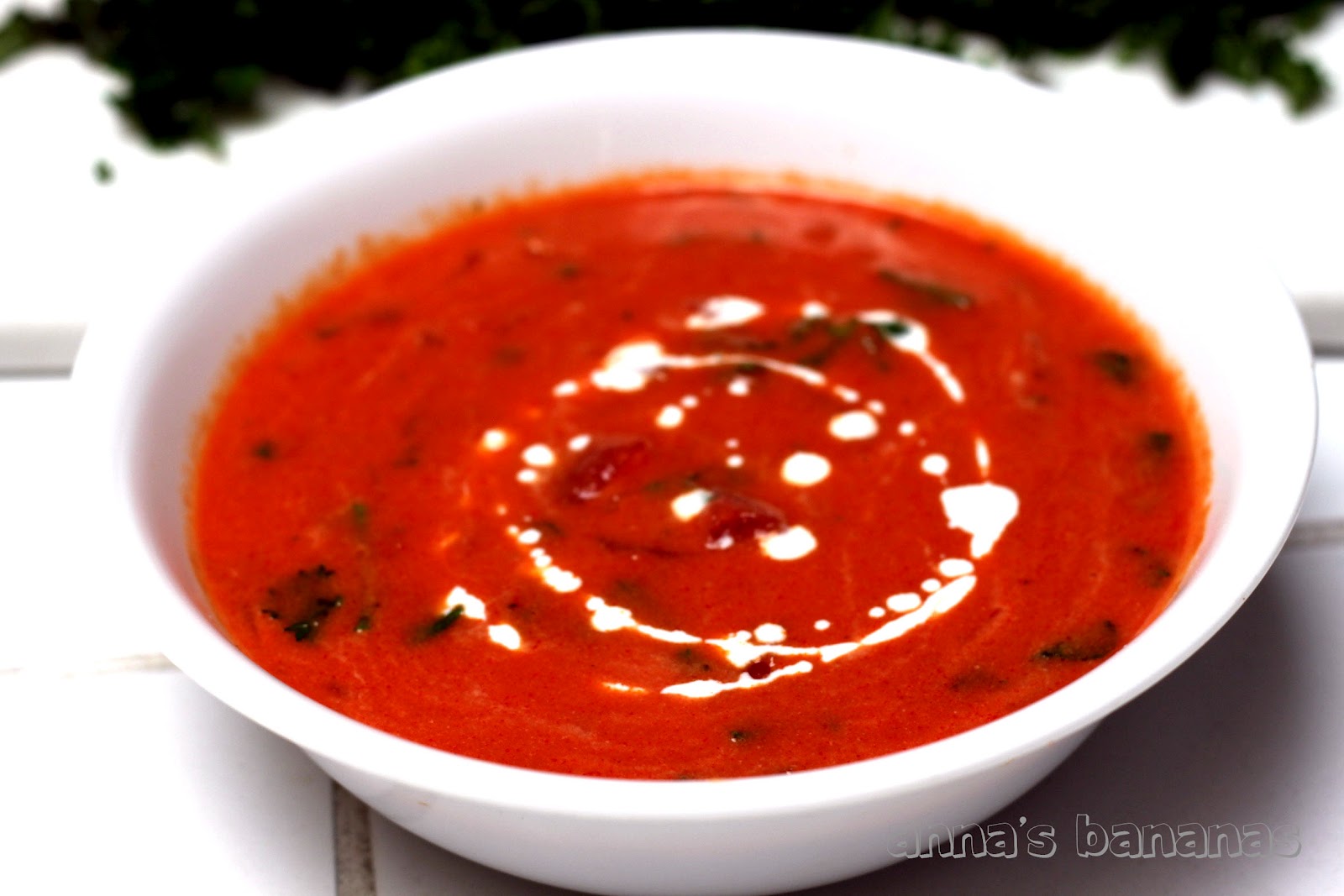 anna's bananas Creamy Tomato Basil Soup
