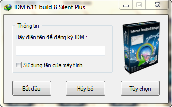 Giải nén, chạy file IDM 6.11 build 8 silent Plus