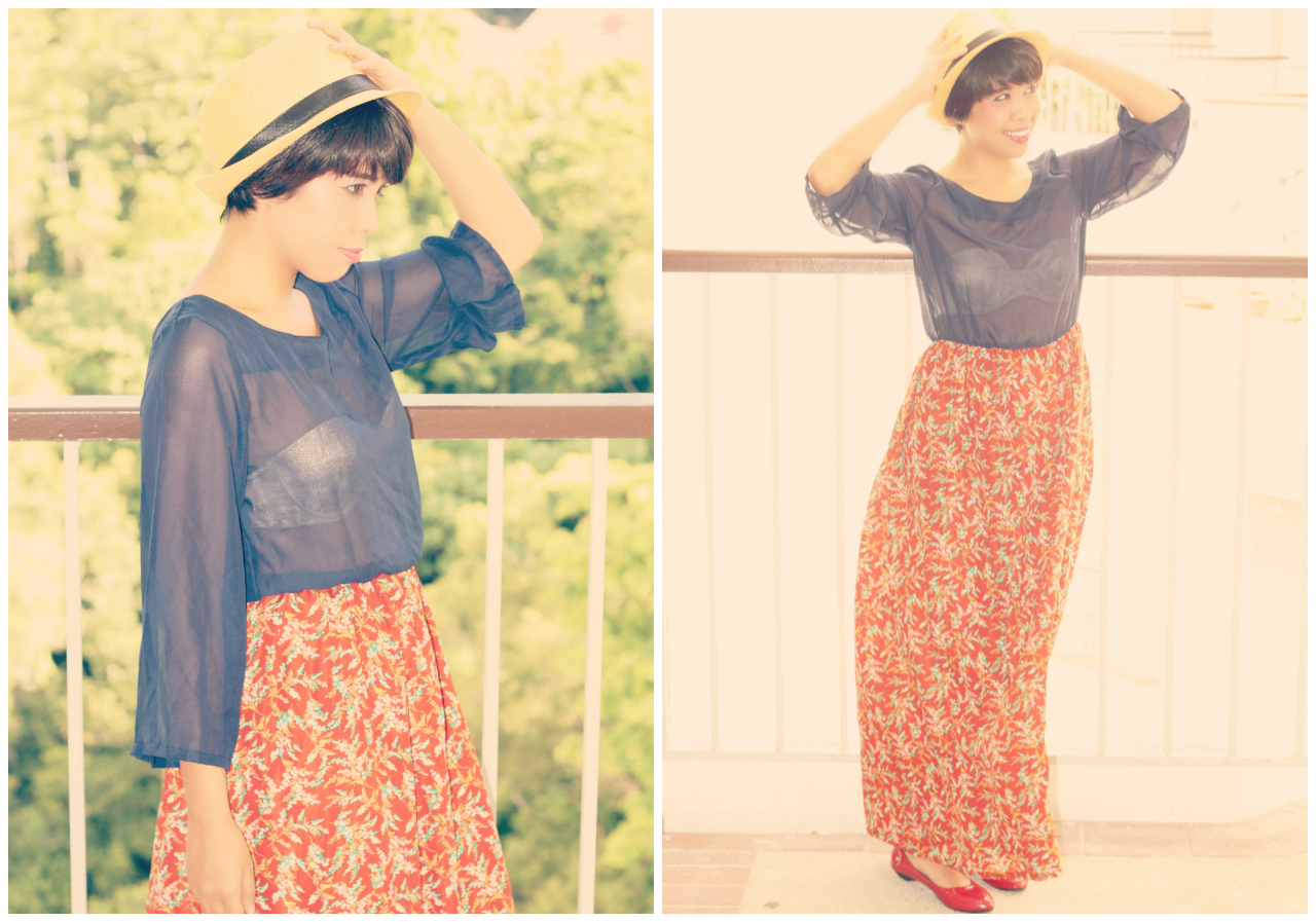 How I Style Long Printed Vintage Dresses Hapy Friends Shoppe