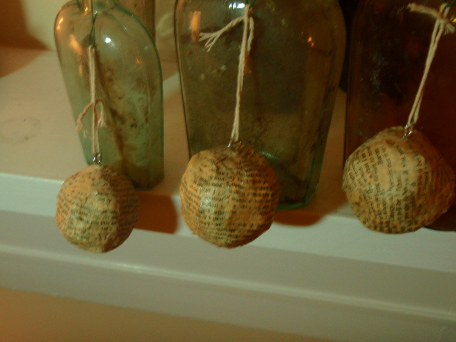 Seasons from Scratch Paper Maché Ornaments