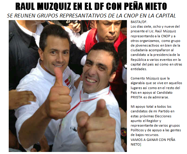 Raul Muzquiz en el DF con EPN