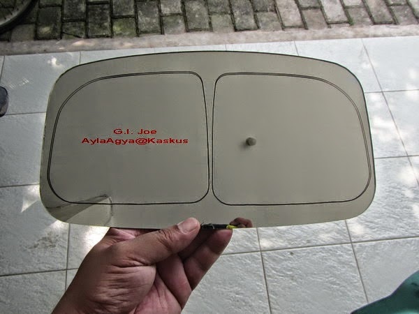DIY Membuat kaca cermin spion Agya Ayla dari bahan