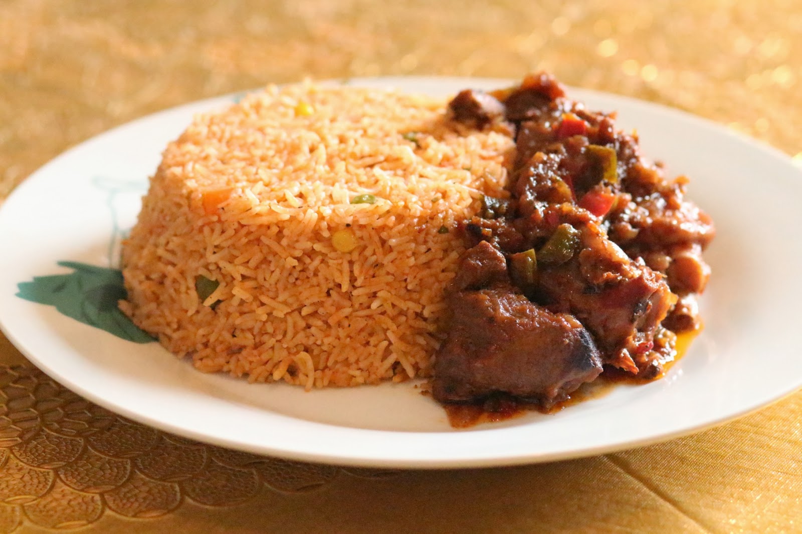 Nina's Cookery Corner Mouth Watering Jollof rice with succulent
