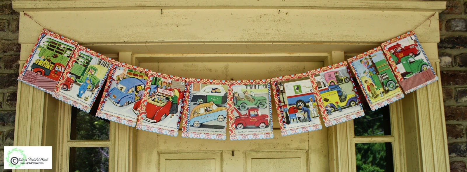Storybook Bunting Cars & Trucks Caravan