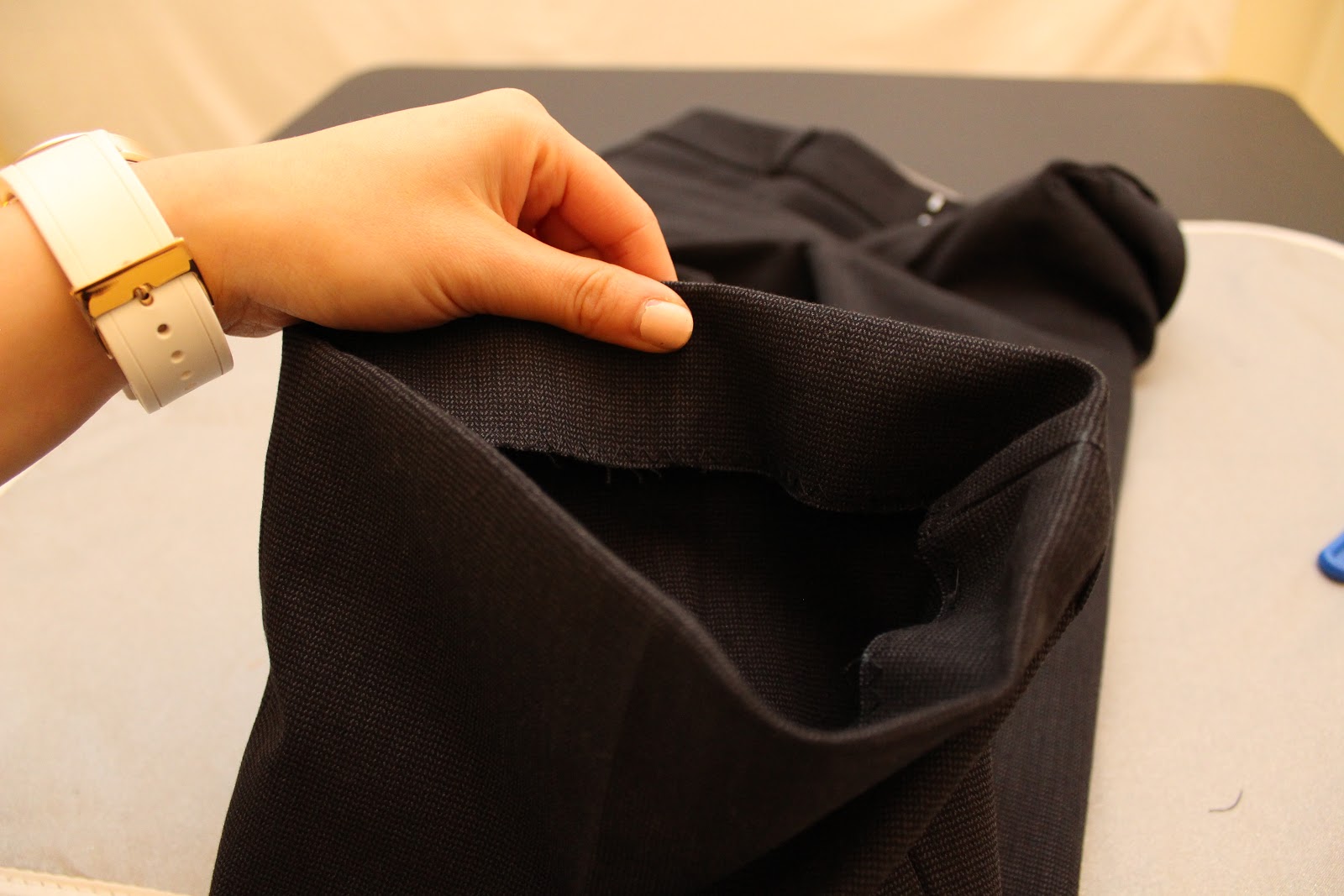 From Woo to You DIY How to Hem Your Dress Pants