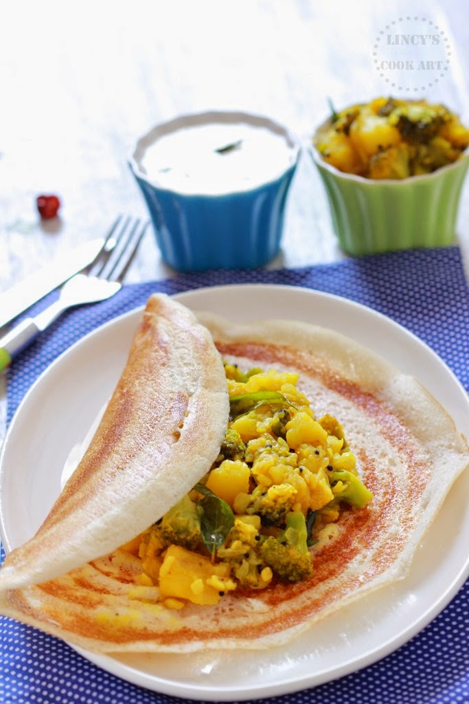 Broccoli Masala Dosa Lincy's Cook Art