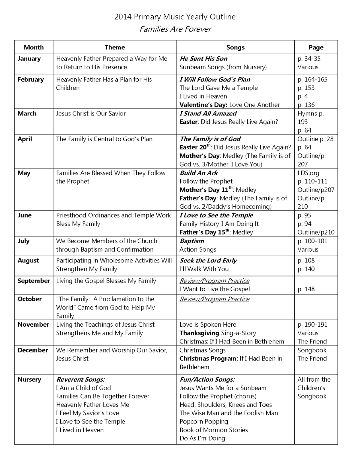 Santa Monica 2nd Primary Music: 2014 Yearly Calendar Santa Monica 2nd Primary Music: 2014 Yearly Calendar