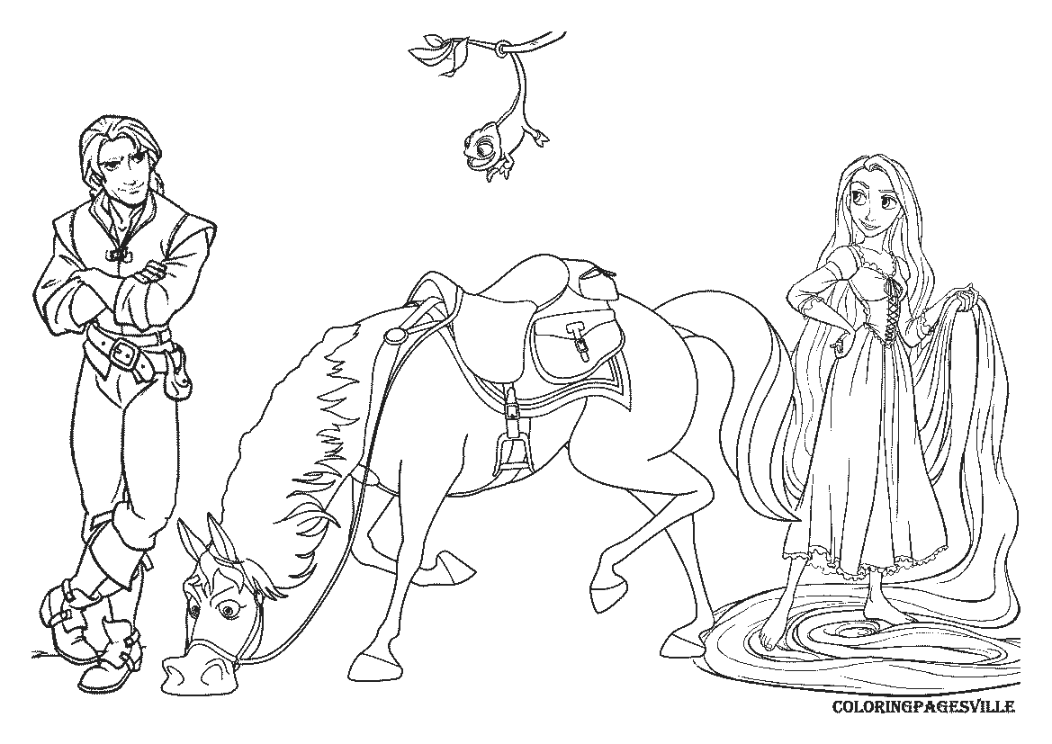 Tangled Coloring Page