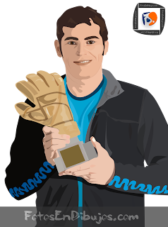 foto en dibujo - medio cuerpo - Iker Casillas foto en dibujo - medio cuerpo - Iker Casillas