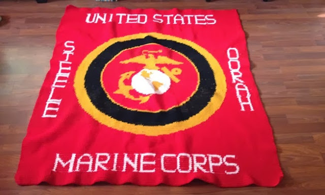Crochet Parfait: Personalized Marine Corps Afghan